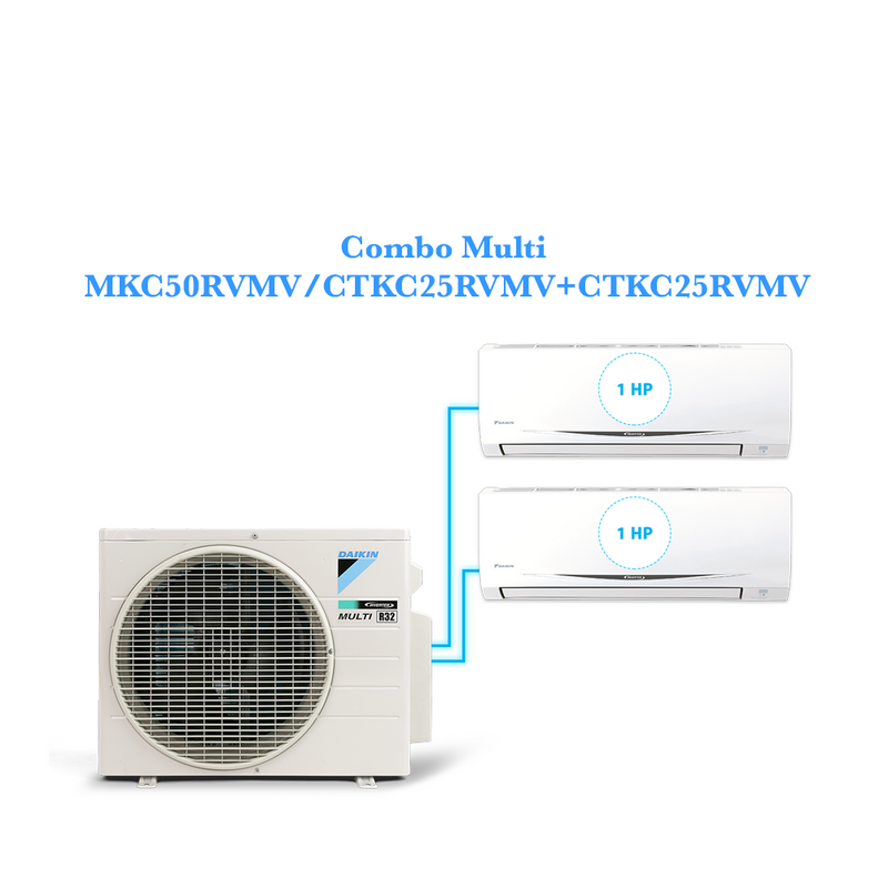Máy lạnh Multi S Daikin MKC50RVMV/CTKC25RVMV + CTKC25RVMV 2.0 HP (Combo khuyến mãi)